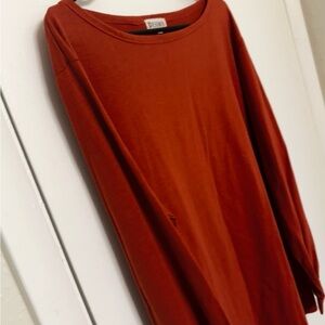 Burnt Orange Long Sleeve Top
